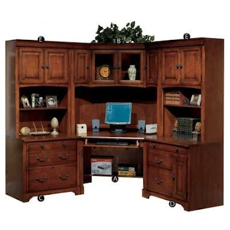 Modular Corner Unit Desk and Hutch